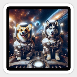 Space Dogs Sticker